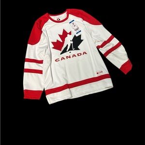 Red and White Canada Hockey Jersey